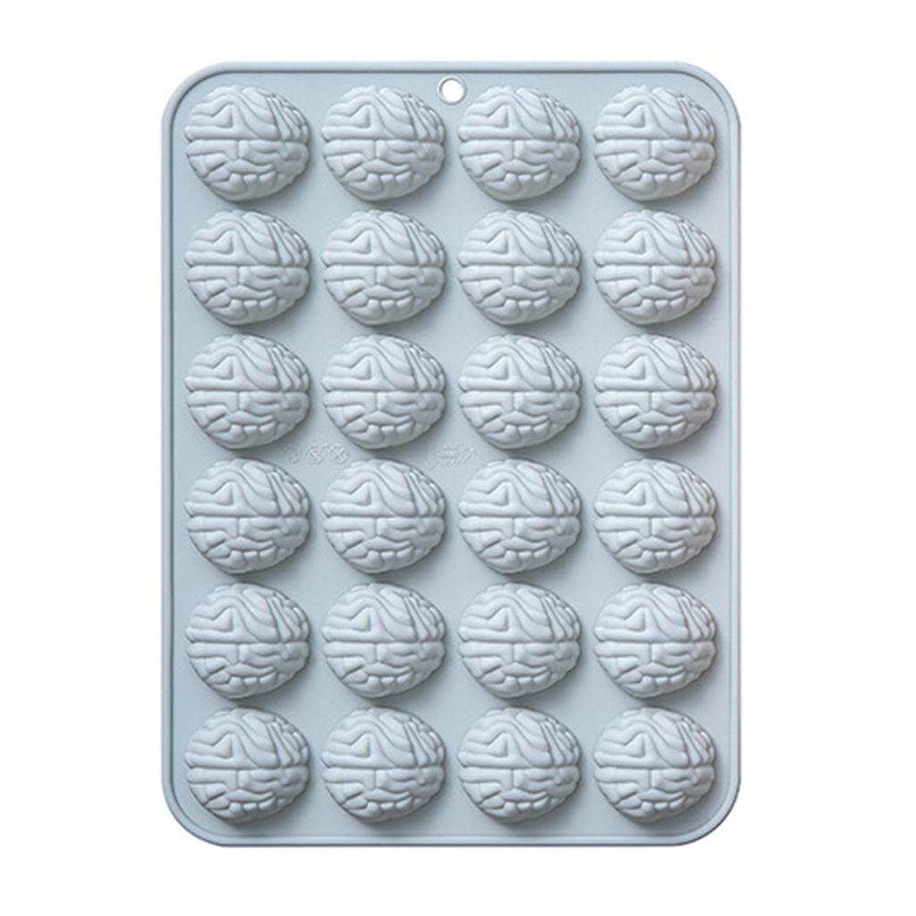 24Cavity Brains Shaped Silicone Molds Fondants Molds Pastries Bakings Decorating Tool Soap Molds Cake DIY Supplies
