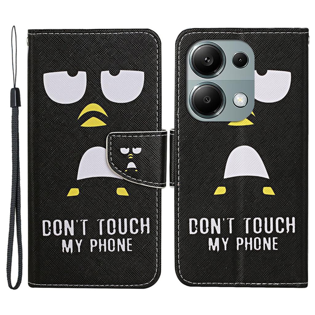 Dla Xiaomi Redmi Note 13 Pro 4G/Poco M6 Pro 4G Skórzane Etui Wzór Nadruk Portfel Pokrowiec na Telefon