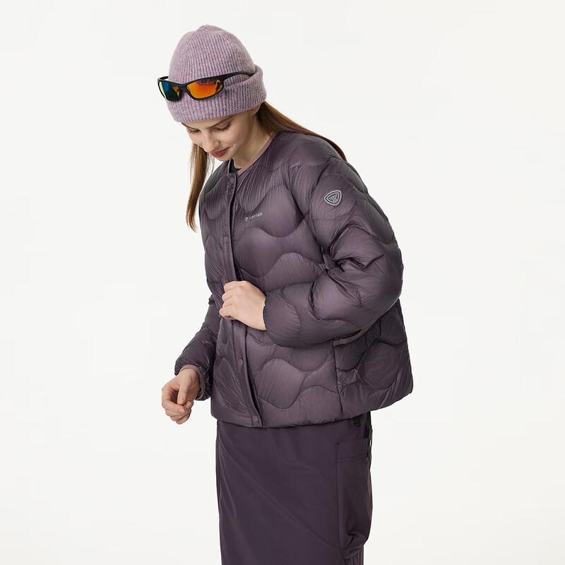 Tanboer Women's Collarless Lightweight Short Down Jacket TB5330270D