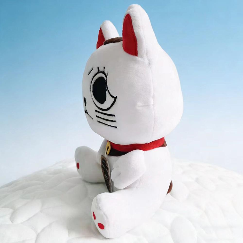 1525Cm Peluche Anime Dan Da Dan Carina Figura Cartone Animato Dandadan Gatto Bianco Bambola Morbida Peluche Gatto Fortunato Peluche Natale Compleanno
