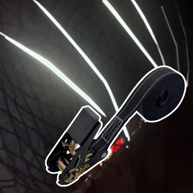 Heavy Duty Ratchet Car Tie down Straps with Ratchet 1760lb Break Strength Reinforced Tire Strap Tie Downs for Secure Cargo Trans