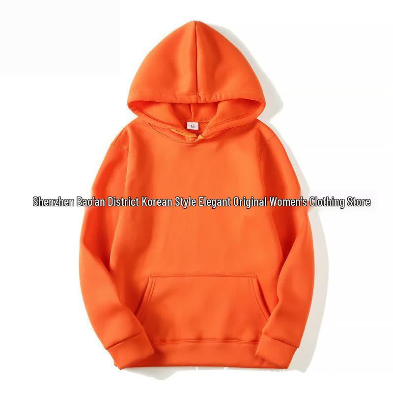 Women's Autumn 2026 Loose Casual Printed Hooded Plus Velvet Top