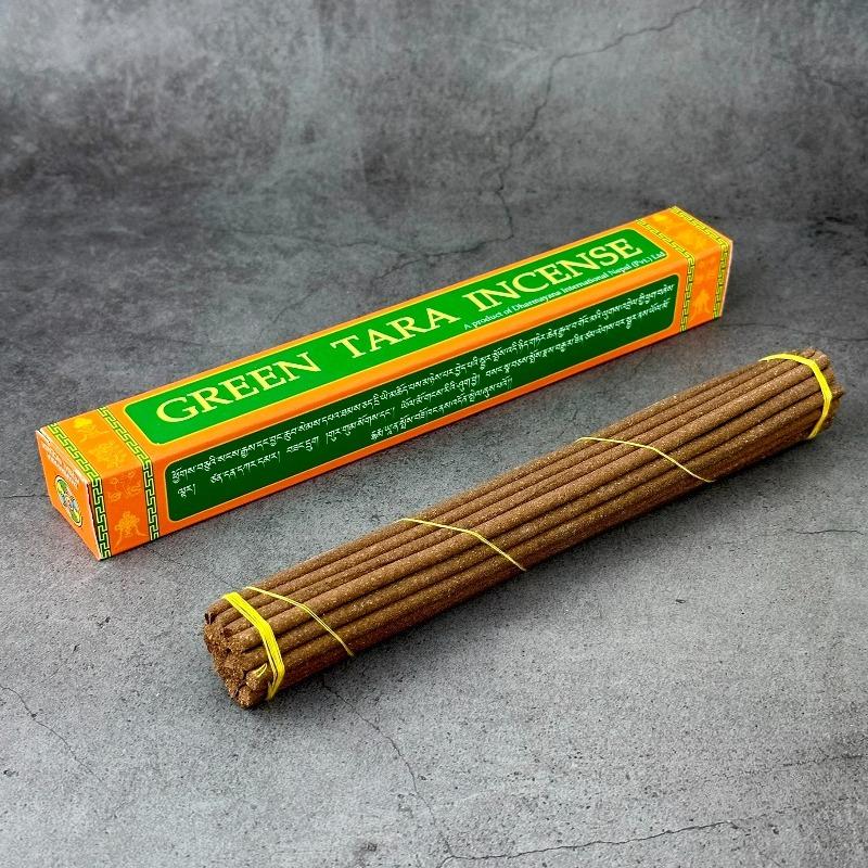 21cm Green Tara Handmade Tibetan Incense Sticks Temples Worship Buddha Blessing Meditation Home Indoor Purify The Air Joss Stick Incense Stick