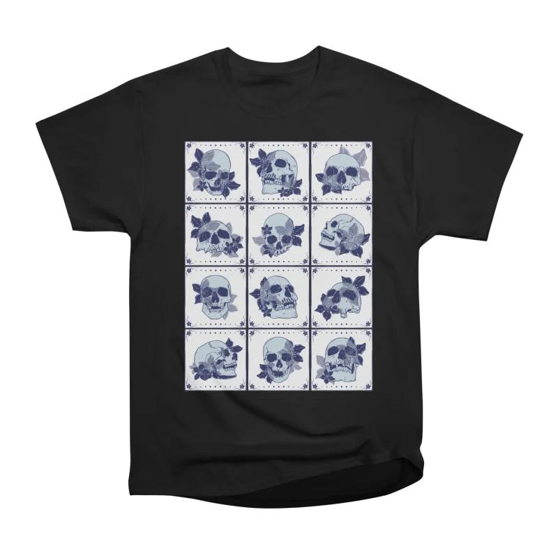 Men Casual Shirts Short Sleeves DELFT OSSARIUM Black Tees Oversized T-shirts S чёрный