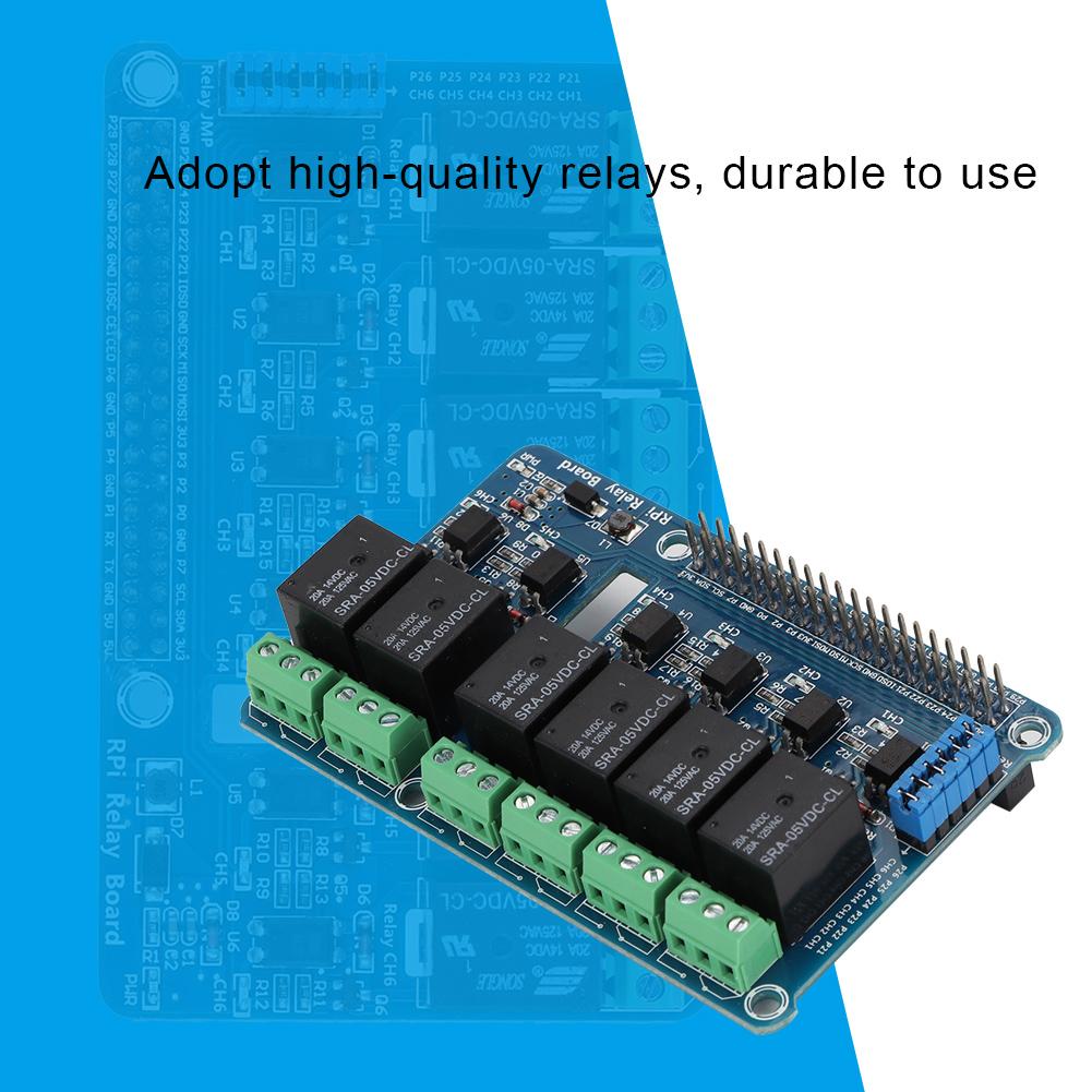 6 Channel RPi Relay Module Expansion Board for Raspberry Pi A+ B+ 2B 3B