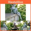 Beautiful Fairy Figurine Resin Sculpture For Garden Patio Decoration In White Bronze