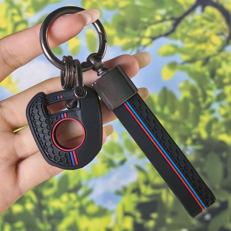 Precise Fit Motorbike Key Cover With Keychain, Honeycomb Shell For Honda CB650R CB500X CB500F CB1100 CB1000R CB125R CB300R
