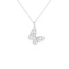 Luxury Female Crystal White Zircon Stone Butterfly Pendant Necklace Vintage Gold Color Wedding  For Women