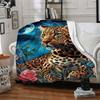 1PC Leopard Print Blanket, Throw For Sofa, Bed, Travel, Camping, Livingroom, And Bed, Printing Blanket With Soft And Warm Fabric Yy250918127