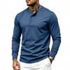 Herren S EU Größe Langarm T-Shirt Slim Fit Lässig Basisschicht