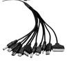 Multifunctional 10 In 1 USB Charging Cable Spring Coiled Data Sync Cord Wire for Multiple Devices Portable 54cm Length