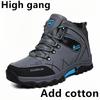 Baskets pour hommes Bottes d'alpinisme Imperméables Cuir Bottes de randonnée Chaussures d'hiver chaudes pour hommes Bottes de neige Chaussures de trekking d'extérieur