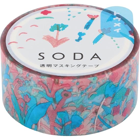 Kingjim Soda Masking Tape, Transparent, Humming, CMT20-013, Width 20mm B0BH6SDPZN