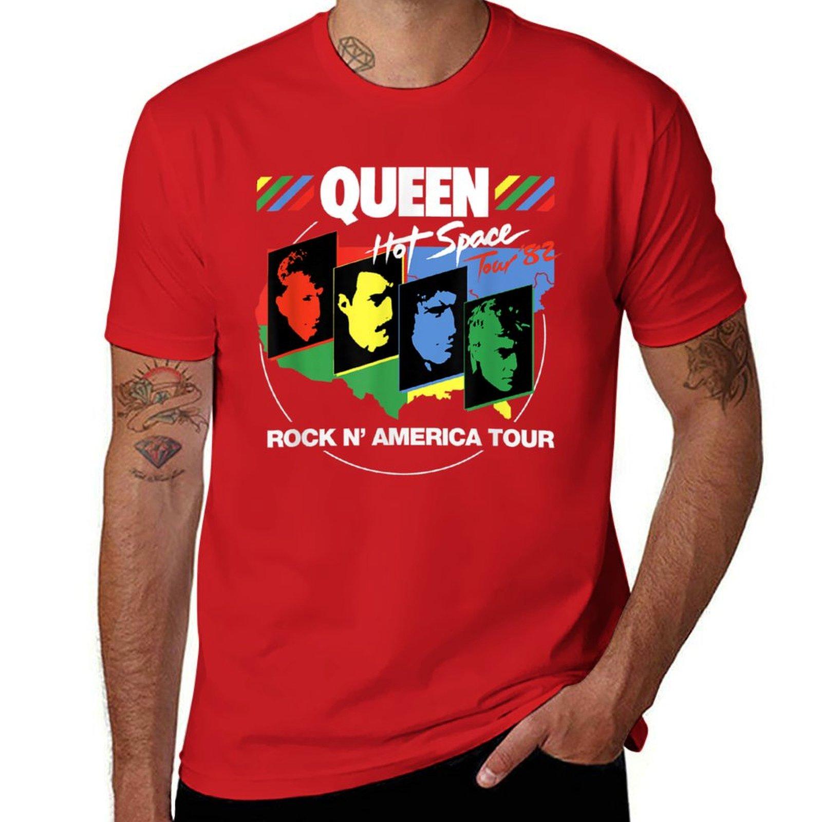Футболка Queen Hot Space больших размеров, мужские базовые толстовки, на заказ S