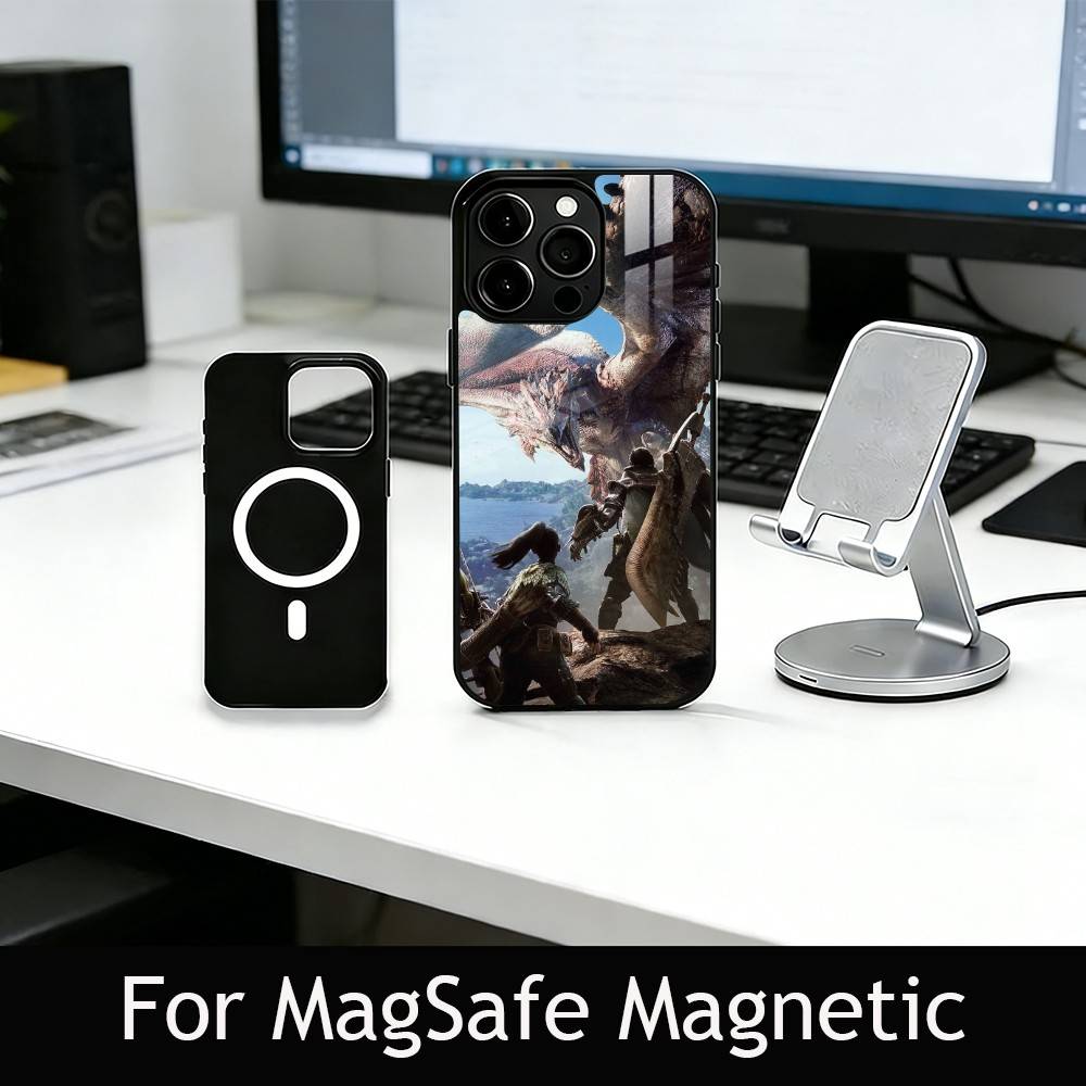 M-Monster M-Wild H-Hunter Phone Case For iPhone17,16,15,14,13,12,11 Plus,Pro Magnetic with Magsafe Wireless Charging