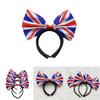 Stylish Union Jack Hairband Alice Headband With Large Bow Tie For Men And Women Platinum Jubilee