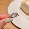Light Luxury  Snake Shape Ring For Women Girl Exquisite Shiny Zircon Opening Adjustable Finger Ring Wedding Jewelry Gifts
