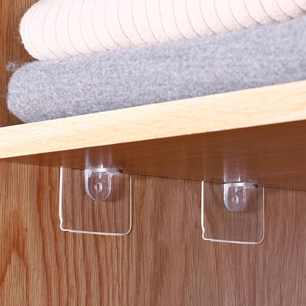 

16Pcs Hook Shelf Organizer Heavy Duty Adhesive Mount Space Saving Bathroom Kitchen Storage Bracket Strong Hold No Punch other