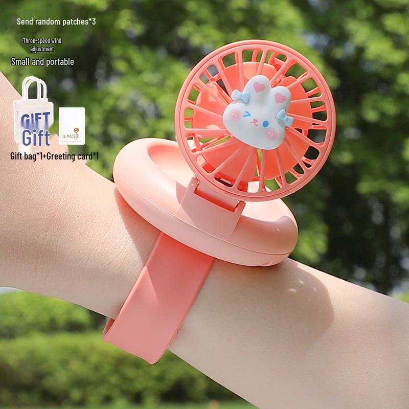 2025 Student Portable USB Wearable Mini Fan Watch for Kids