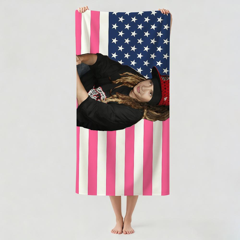German singer T-Tom Kaulitz Towel Drying Bath Towel Applicable To Light Swimming Camping Yoga Beach Out