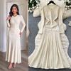 Pink knitted dress women's long-sleeved A-shaped skirt high waist and thin commuter temperament skirt small fragrant style long skirt