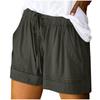 Women's Fashion Solid Color Drawstring Strap Pocket Casual Shorts