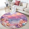 Ocean World Pattern Round rug,Carpet Rug for Living Room Bedroom Playroom ,Non-slip Floor Mat,Holiday Gifts and Birthday Gifts.