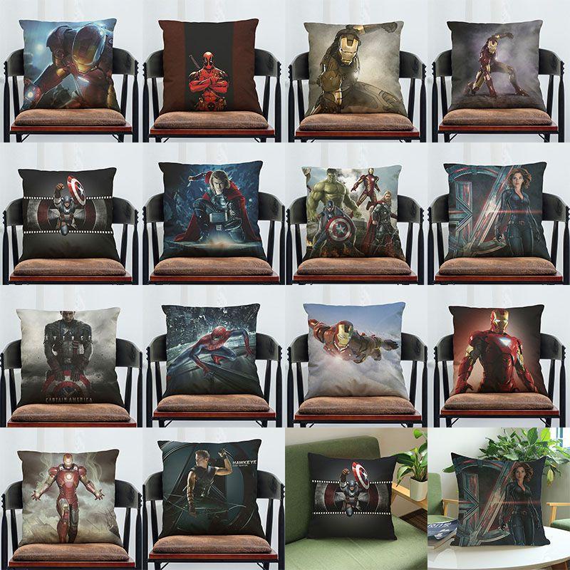 Luxurious Super Soft Avengers Alliance Cushion Cover Featuring Iconic Iron Man Design