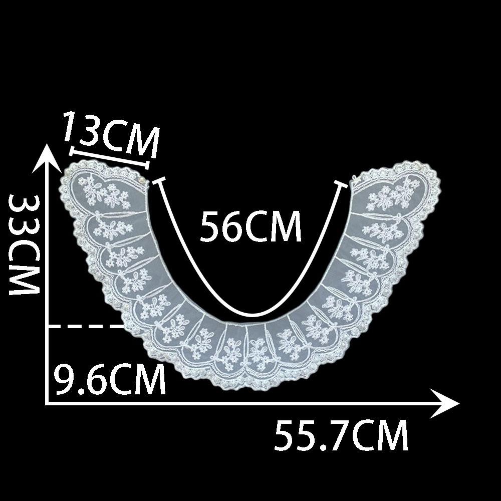Black And White I Polyester Thorn Hollow Embroidered Collar-Shaped Sewing Lace Diy Decorative Cheongsam Dress Clothing Accessories Accessories
