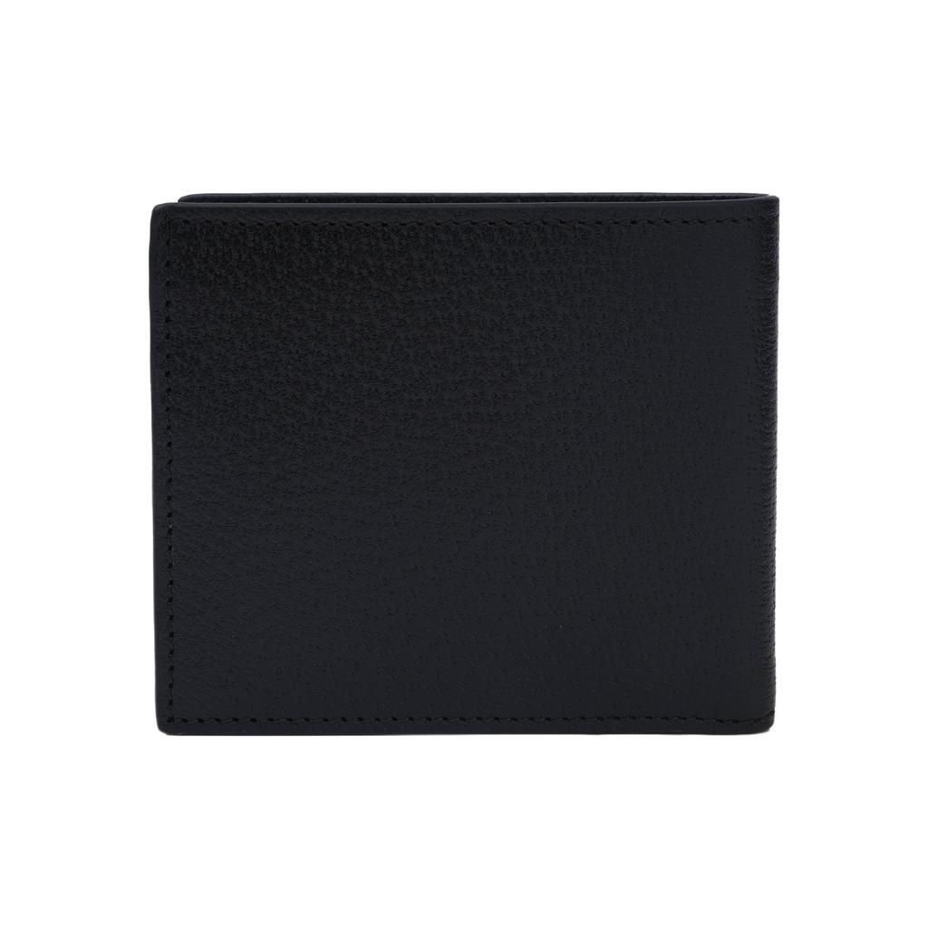 Gucci GG Marmont Logo Short Double Fold Leather Wallet Men Wallet Black 428726-DJ20T-1000