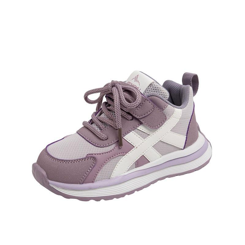 Kids Breathable Mesh Lace Up Sneakers Soft Sole Casual Sports Shoes 26 фиолетовый