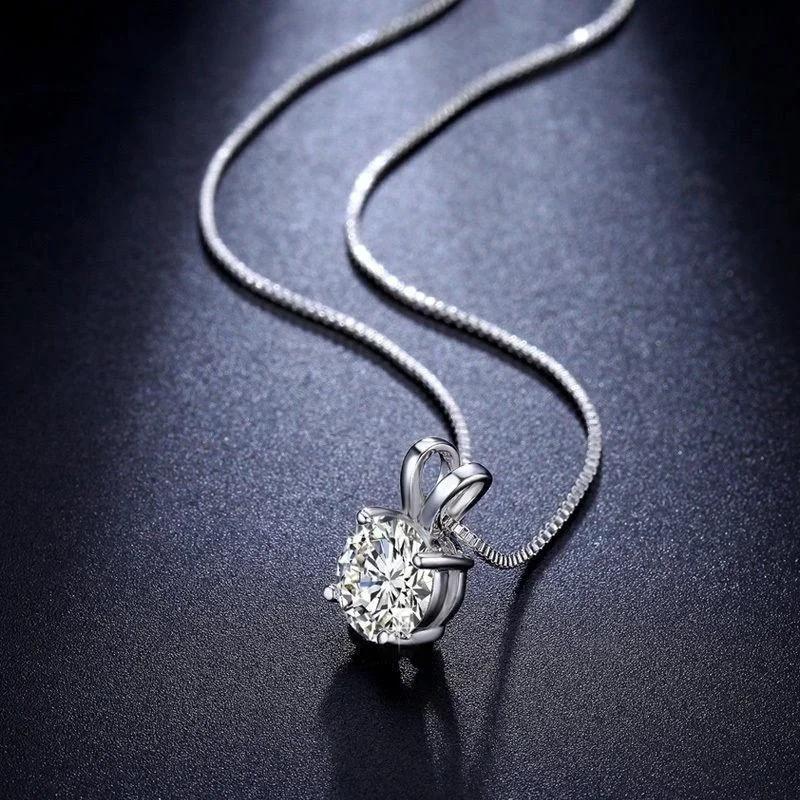 Simple Zircon Crystal Necklace Luxurious Crystal Pendant Necklace Elegant Jewelry Accessories For Women Necklace