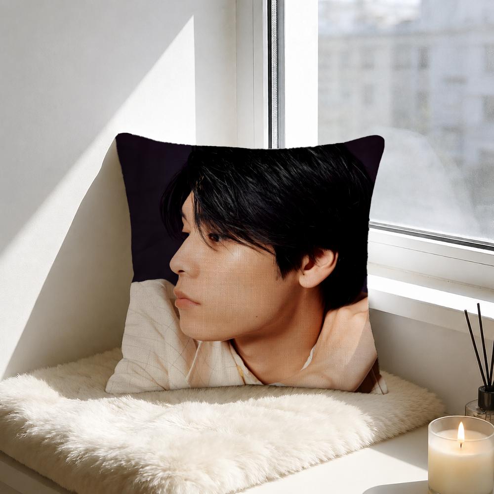 Actor Riku Hagiwara Cushion Cover Natural Linen Pillowcase Set AllinOne Decor for Sofa Bedroom Chair