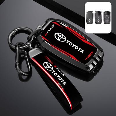 Zinc Alloy Sport Style Car Key Case Full Cover for CHR Hilux Fortuner Land Cruiser 200 Camry Corolla Crown RAV4 Highland