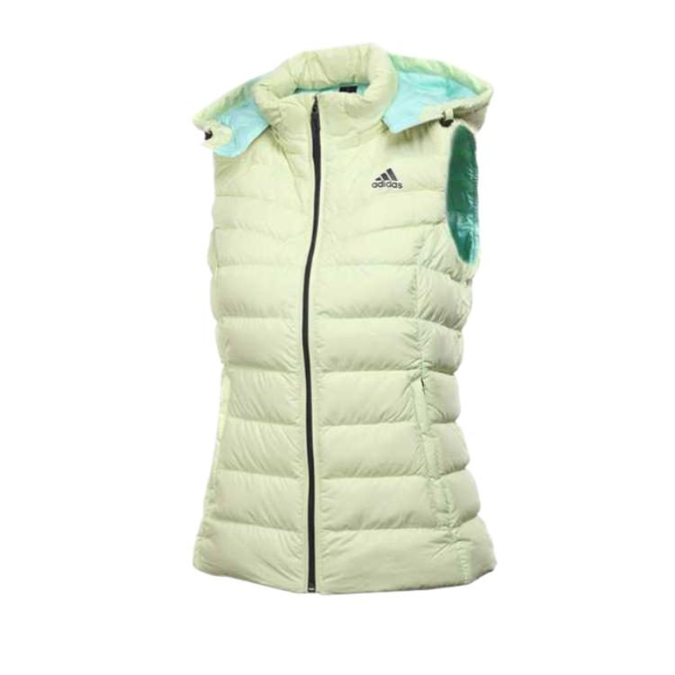 Adidas Training Lifestyle Series Light Hooded Sleeveless Vest Comfort Warm Outerwear Women Yellow B34631