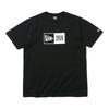 New Era Short Sleeve Cotton Tee with Box Size Size S Men's Logo, Black, White, 23J, Black,