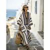 European, American Y Bohemian fashion women's clothing casual vacation D printed beach Kaftan cardigan long dress
