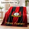 Custom Text Flannel Blanket Bayer Leverkusen Football Print Warm Cozy Blanket Home Sofa Bedding