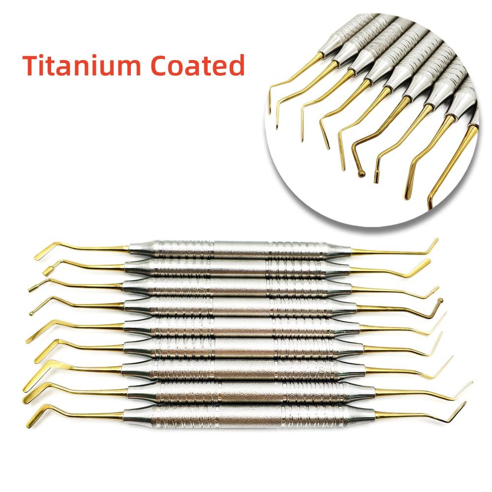 

1 Piece Titanium Coated Dental Resin Composite Filling Tool Instrument Plastic Filling Spatula Filler Spatula Double Ends Stainless Steel 1 piece Code 1