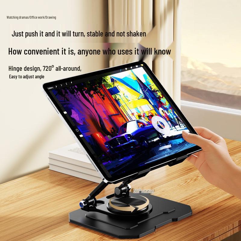 360° Rotating Laptop, Tablet, and Phone Stand for Desktop and Live Streaming