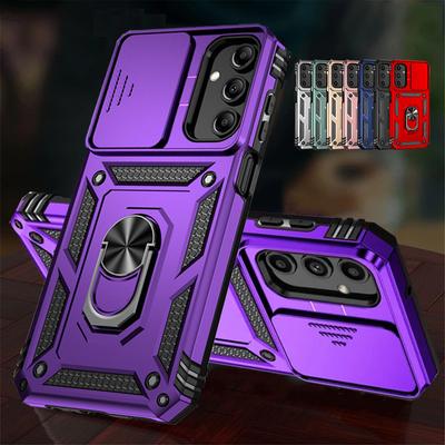 Slide Lens Stoßfeste Rüstungshülle für Samsung Galaxy S24 S23 A05 A15 A25 A04S A54 A53 Xiaomi Redmi Note 12 Pro iPhone 15 14 13 12 Pro Max Ringabdeckung