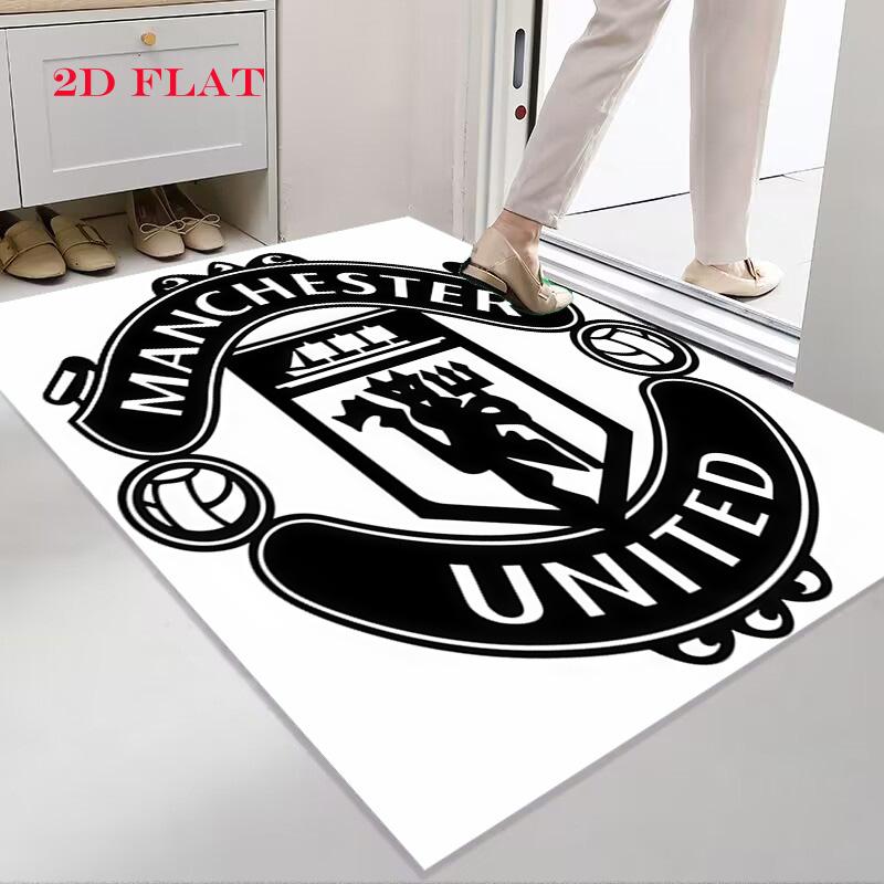 Tappeto Man Utd per Soggiorno Camera da Letto Casa Decorazione Divano, Tappetino Antiscivolo per Giochi Bambini
