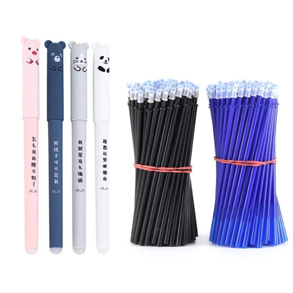 26PCS Cartoon Erasable Gel Pen Set 0.35mm Kawaii School Supplies Cheap Stationary Ballpoint Pen