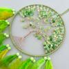 Nordic Dream Catcher Handmade Green Feathers Wind Chimes Living Room Bedroom Hanging Ornaments Wall Decor Birthday Festival Gift