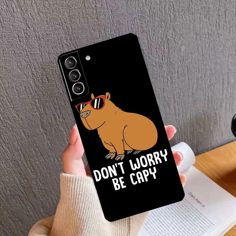 Cartoon Capybara Phone Case For Samsung Galaxy S24 S26 Ultra S20 S21 S22 S23 S25 Plus S10 S24 S25 FE Cover