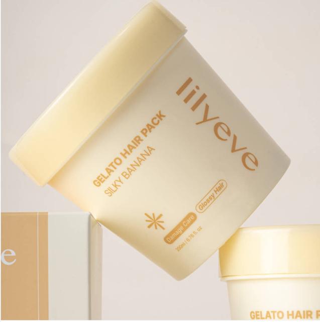 

lilyeve Repairturn Gelato Hair Pack 200 мл – Высокопротеиновое средство для поврежденных волос Silky Banana
