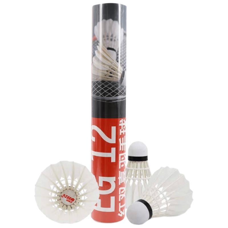 DHS EG12 Durable Goose Feather Badminton Shuttlecocks (12-pack)