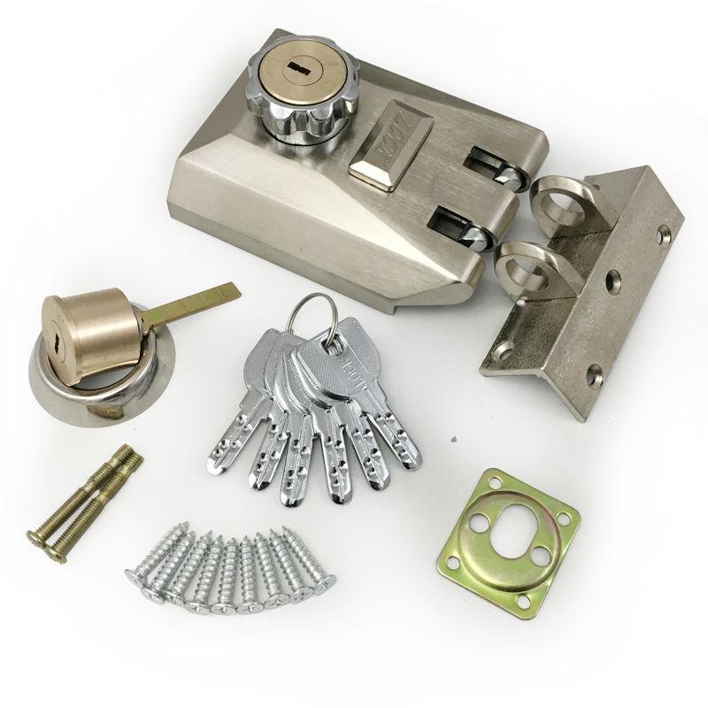 

Outdoor Sliding door Steel Gate lock Strength wheel hook warehouse iron door lock exterior double open sliding door safety lock