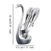 5Pcs Dessert Spoon Coffee Spoons Gifts Cooking Utensil Stainless Steel Creative Swan