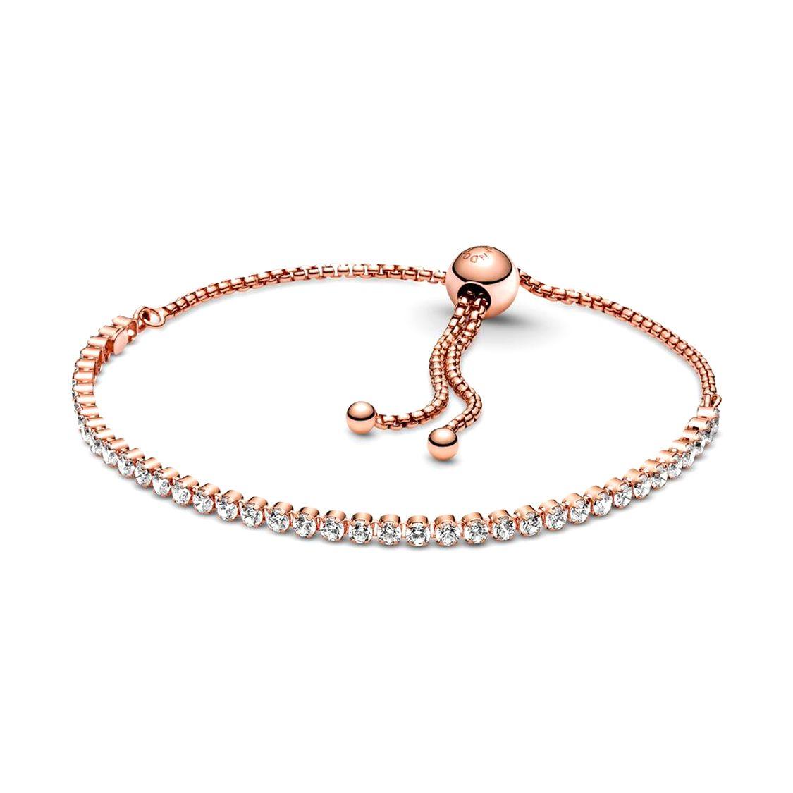 Pandora Sliding Clasp K Gold Bracelet Women bracelets Rose-Gold 589375C01 Box,25